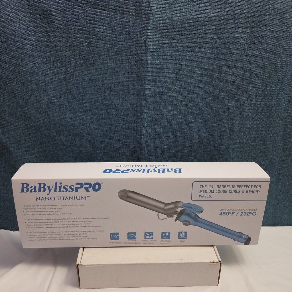 BaBylissPRO Nano Titanium 1.25" Curling Iron BNT125S New Open Box Professional