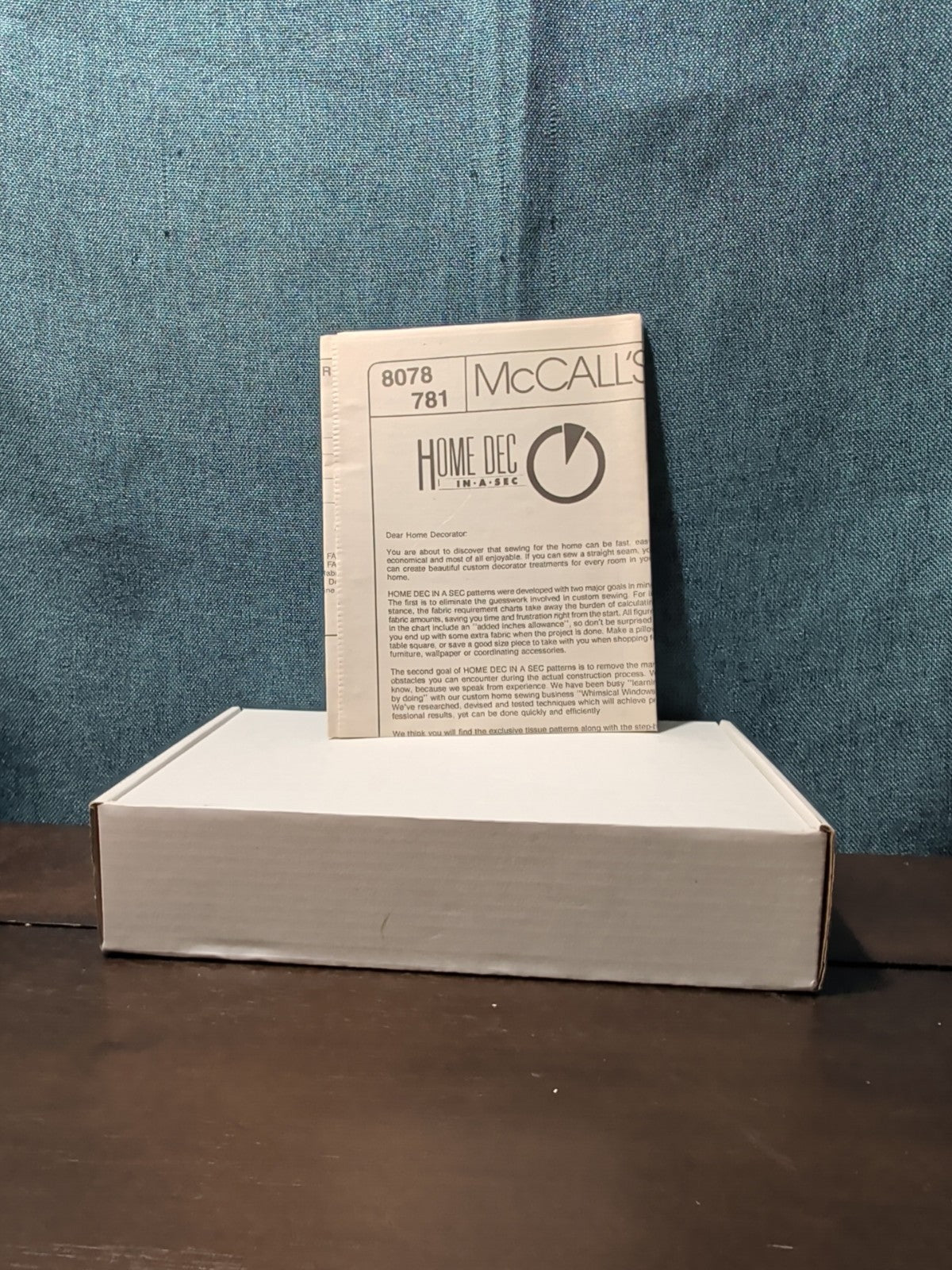 Vintage 1995 McCalls 8078 Home Dec In A Sec Window Treatment Swag Valance UNCUT
