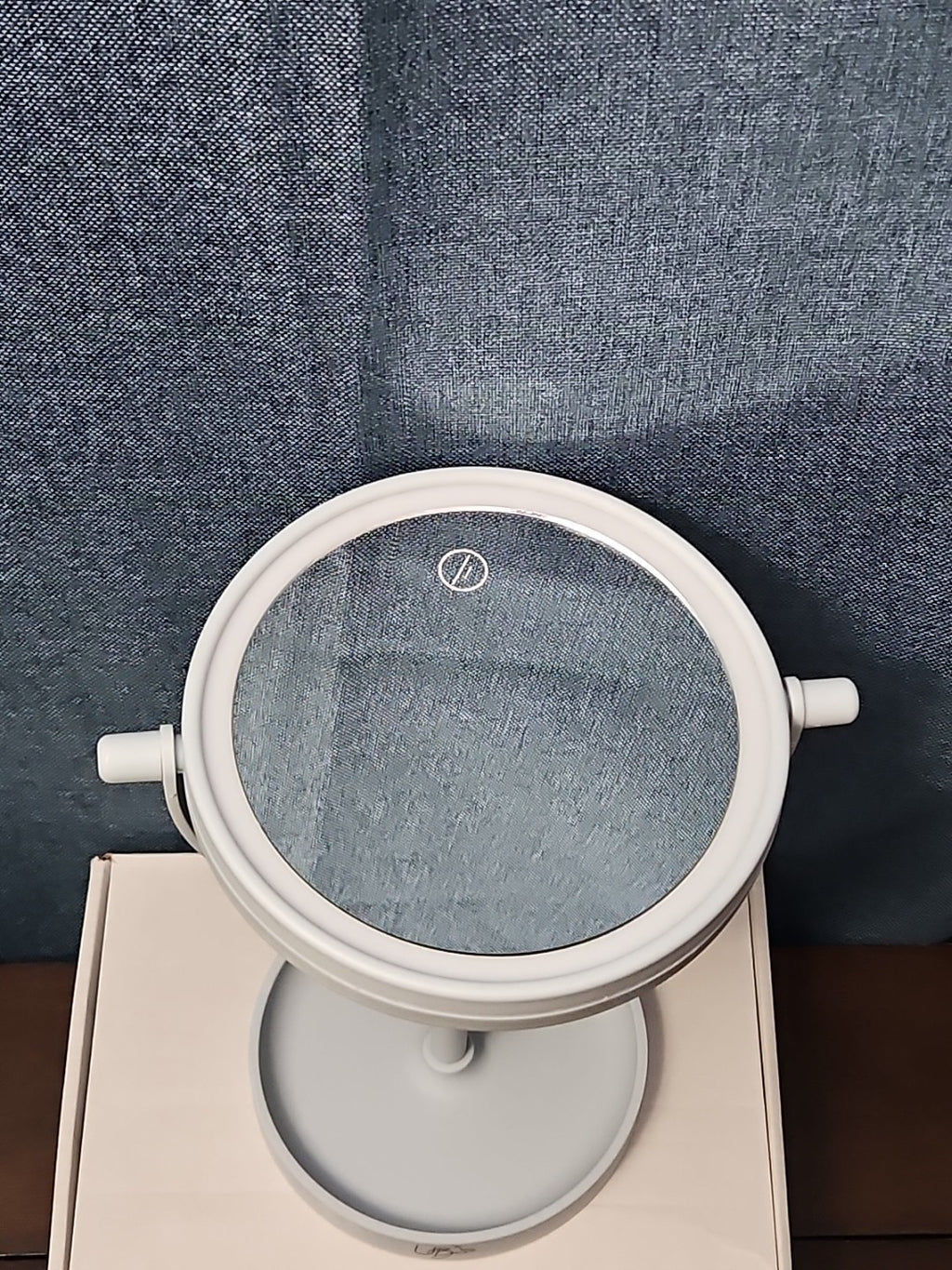 LED Tabletop Vanity Mirror 8.5" Round Makeup Mirror Jewelry Tray Base | Tested