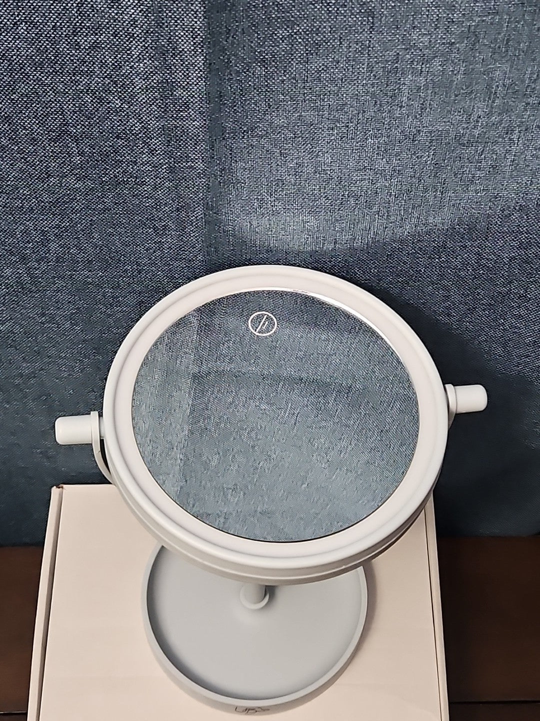 LED Tabletop Vanity Mirror 8.5" Round Makeup Mirror Jewelry Tray Base | Tested