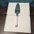 Mr & Mrs Wedding Cake Server Knife Set | Crystal Filled Bling Handle Stainless