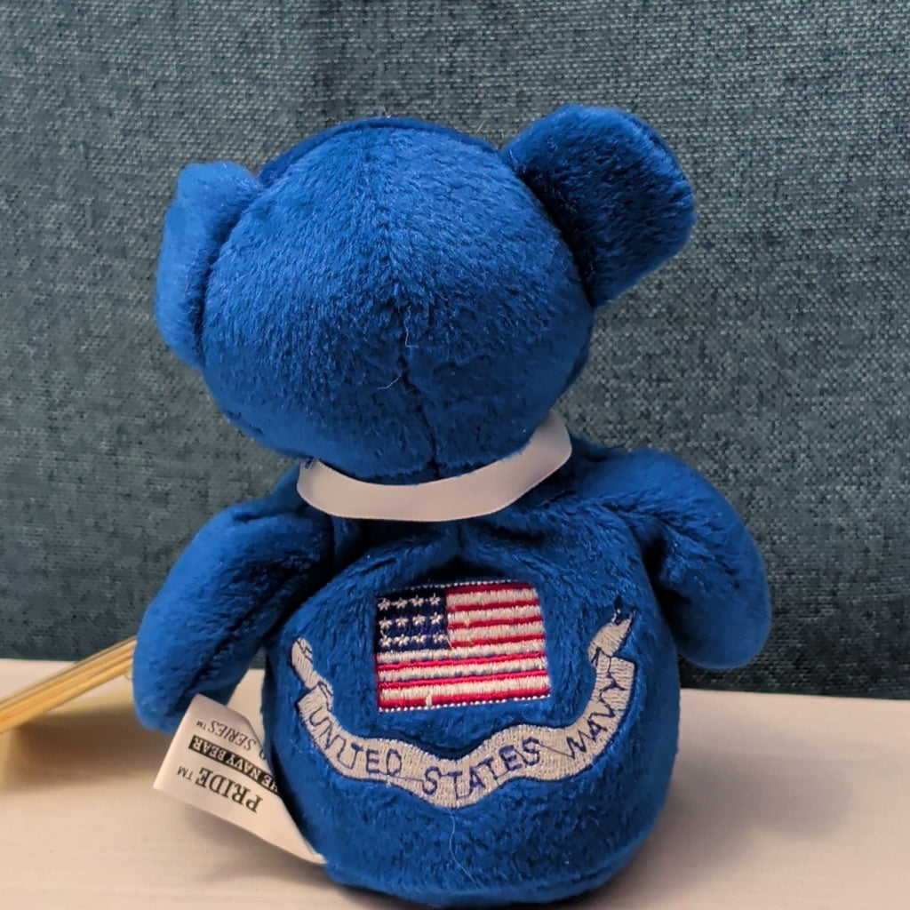 Tagged DOD Bear  Patriotic Plush Pride US Navy Bear 9" Vintage 1999 Military