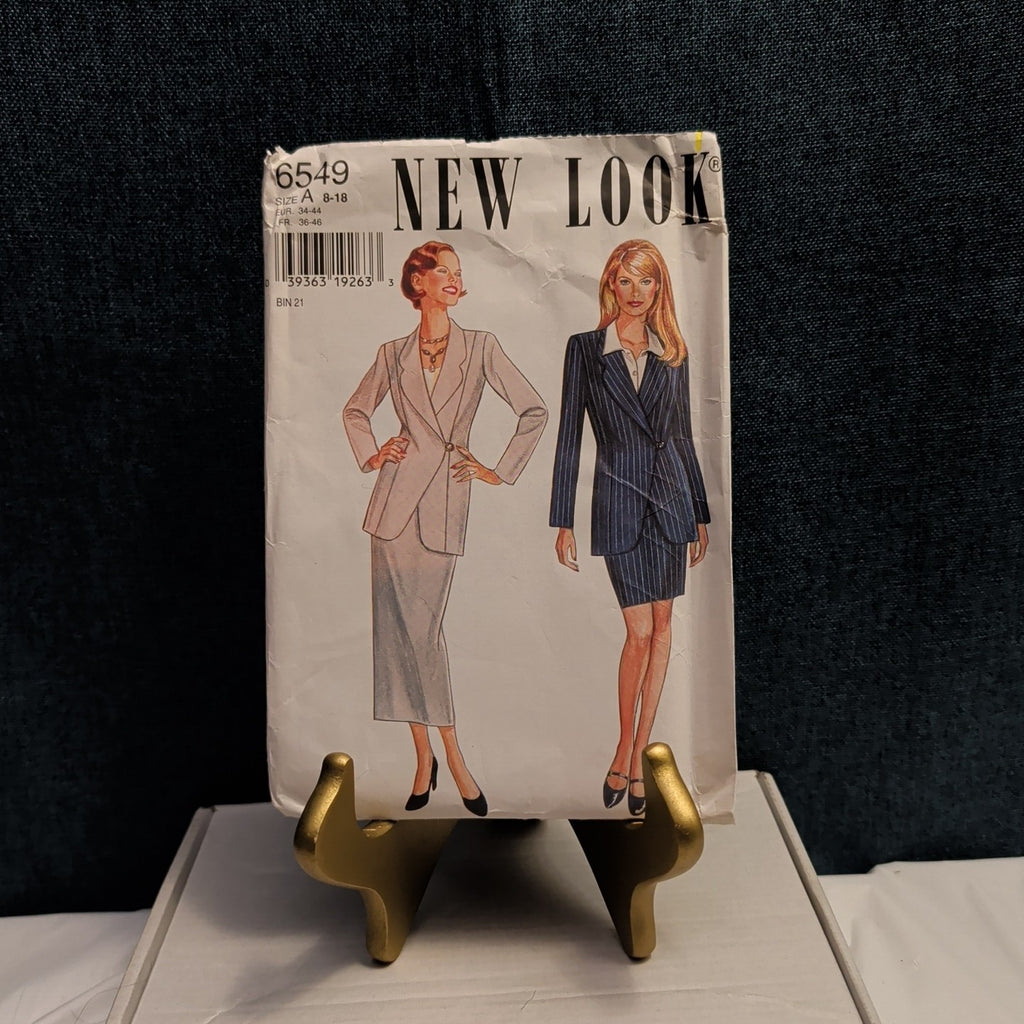 Vintage New Look 6549 & Simplicity 9452 Sewing Pattern Lot - 90s Suit & Wardrobe