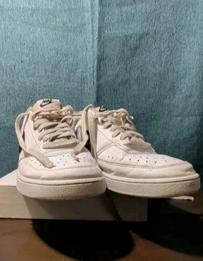 Nike Court Vision Low Next Nature US 8 Men's White Black DH2987-101 Panda Hoops