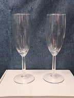 Set of 6 Classic Champagne Flutes | 6oz Trumpet Shape | Elegant Clear Glass Stem
