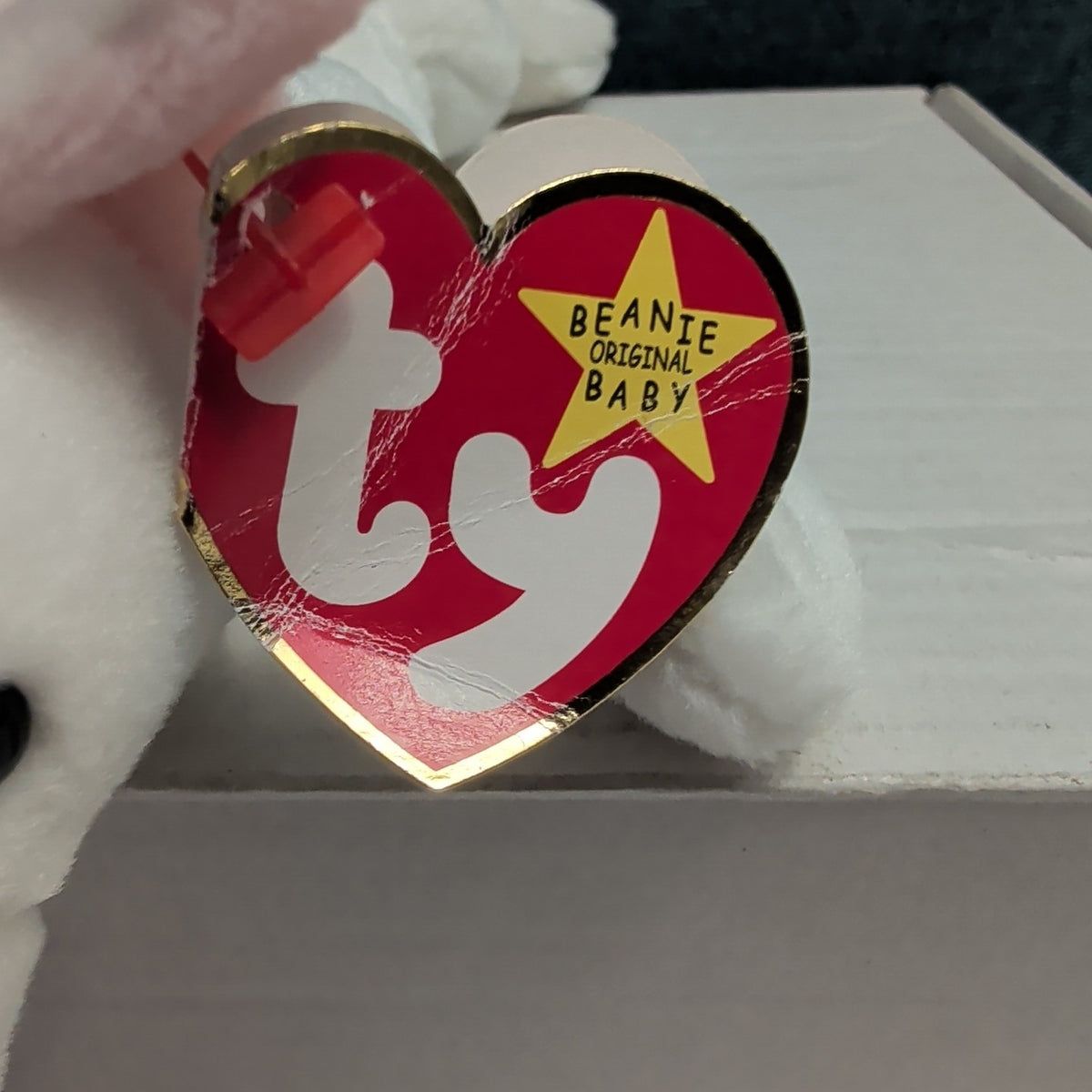 Ty Beanie Baby Butch Bull Terrier Dog 1999 Retired Plush TAG CREASE Clean 4227