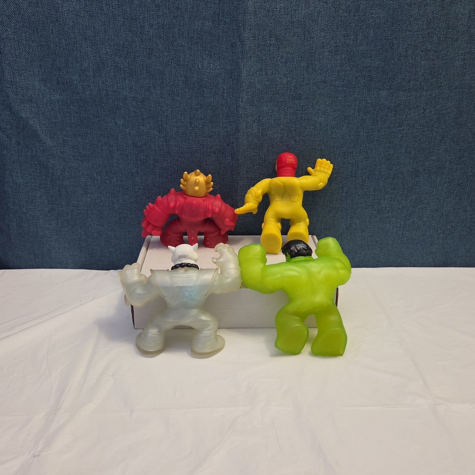 Goo Jit Zu Heroes Marvel Set of 4 Hulk Iron Man Pantaro Blazagon Squishy Toy