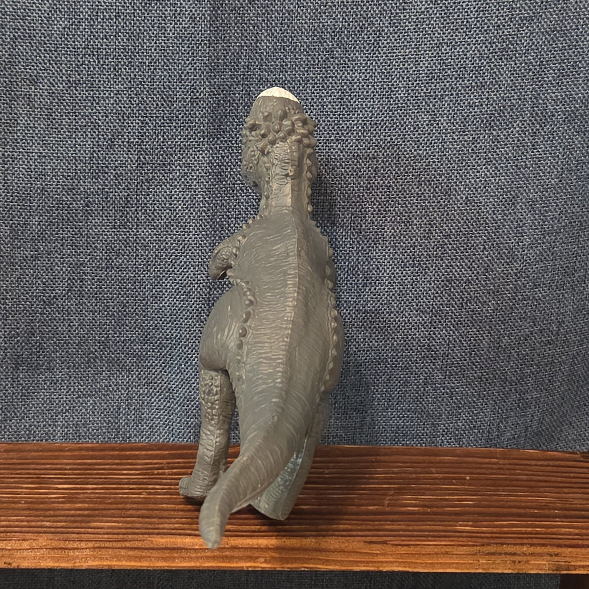 Pachycephalosaurus Dinosaur Toy Figure Gray Plastic