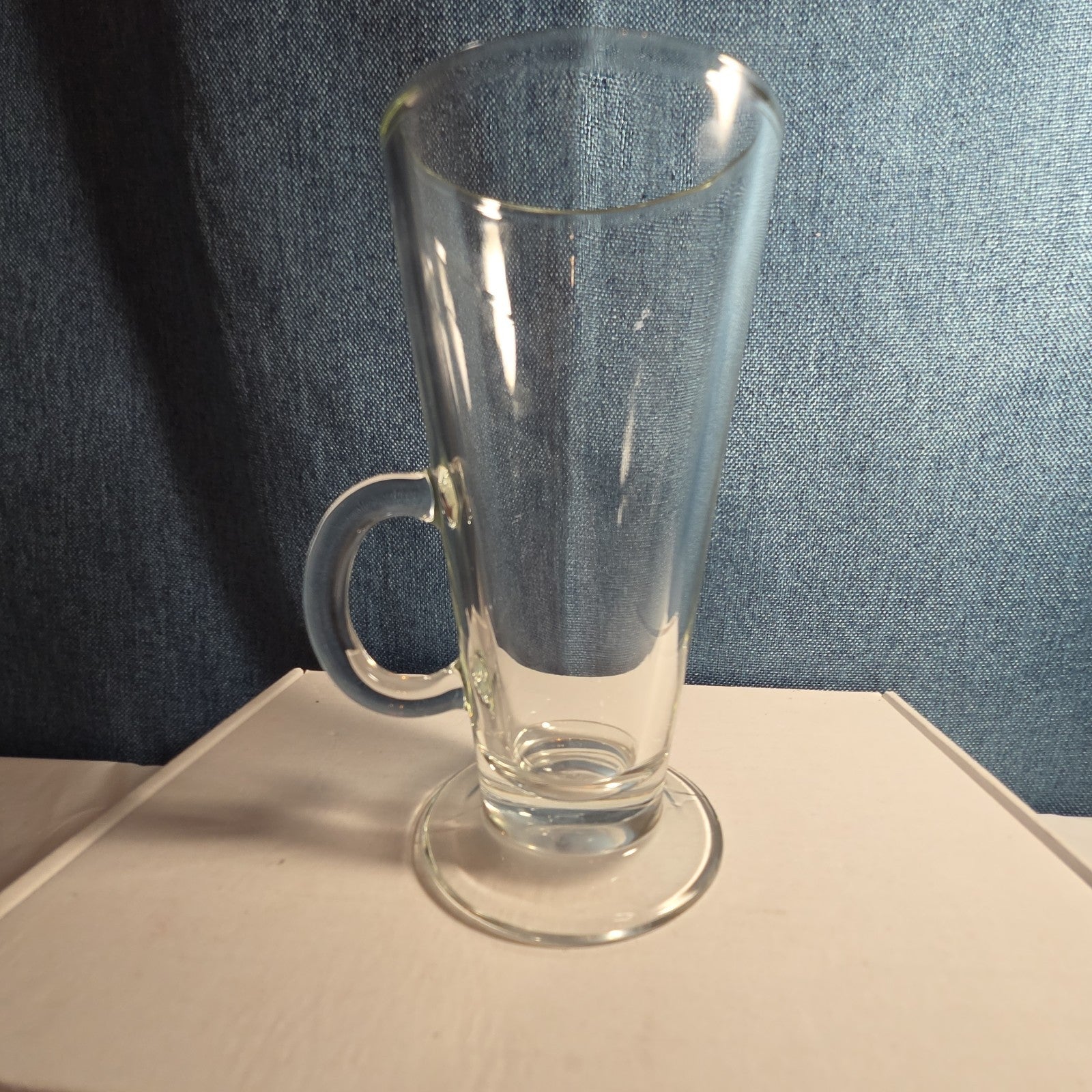 Clear Glass Irish Coffee Mug 6" Footed Latte Hot Toddy Cafe Cup Replacement