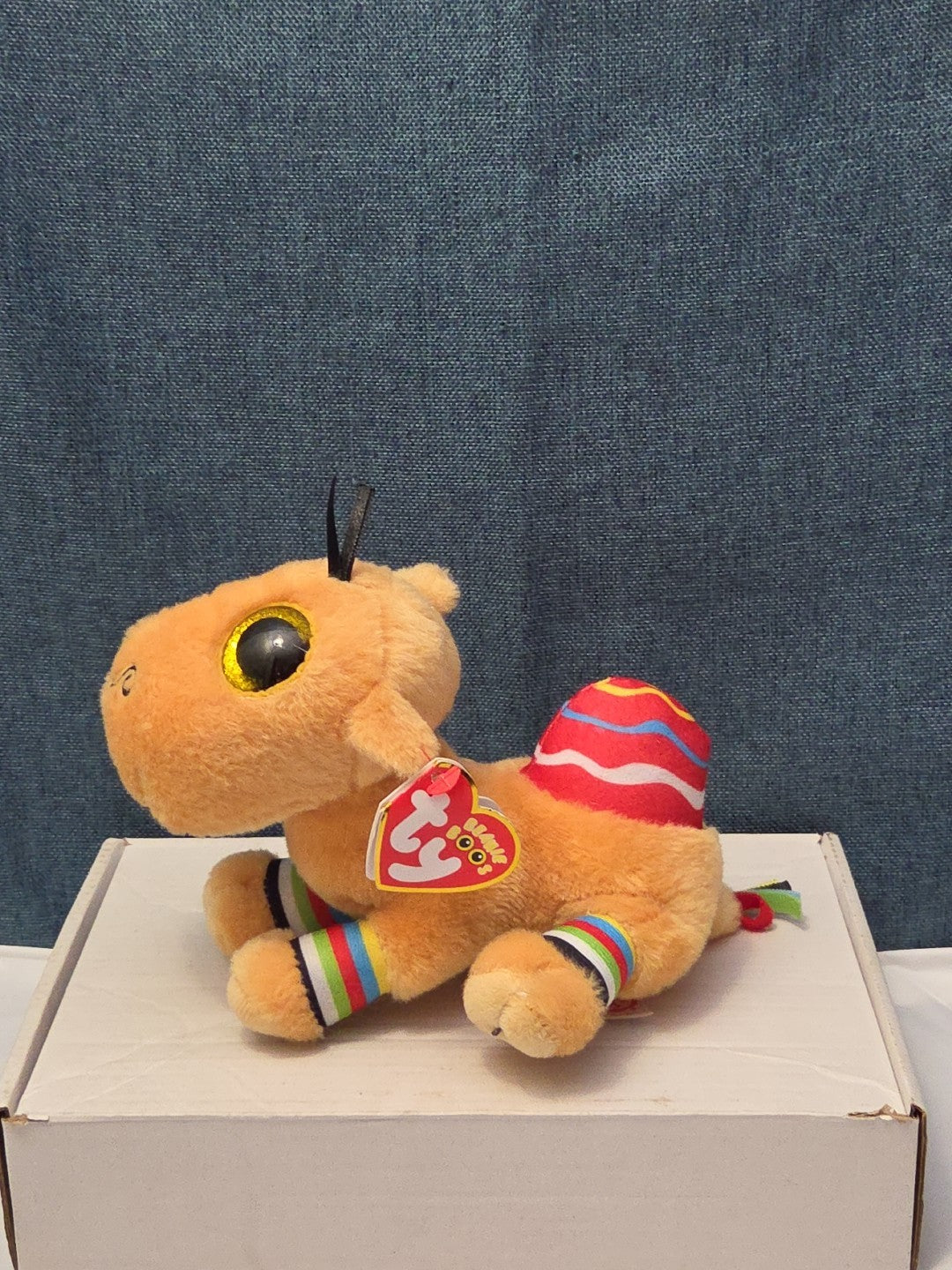 Ty Beanie Boos Jamal Camel 6" Plush Gold Glitter Eyes Retired 2014 MWMT 36155