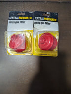2 Central Pneumatic Inline Spray Gun Filters | Water Trap 1/4" NPT | NOS 88224