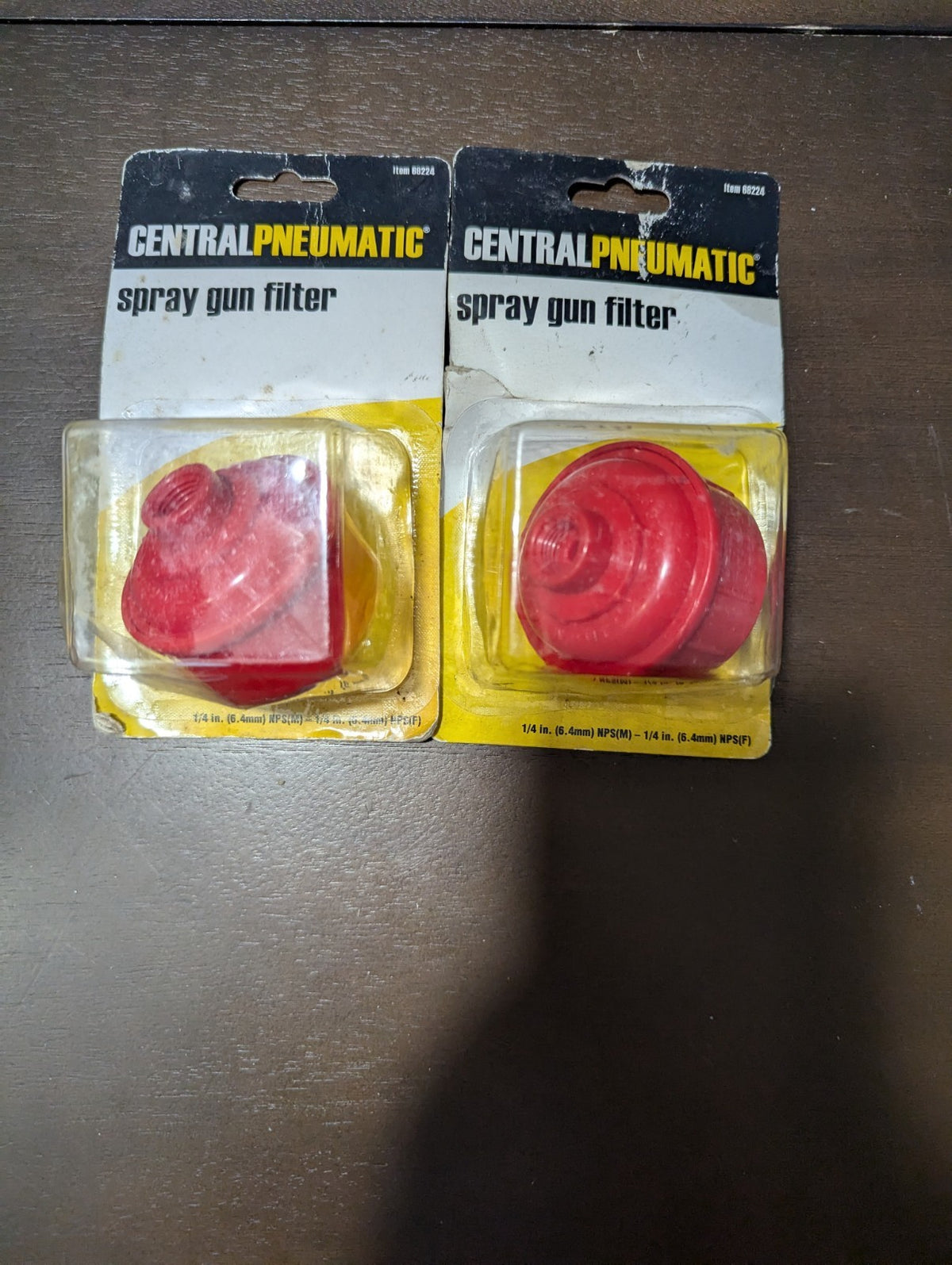 2 Central Pneumatic Inline Spray Gun Filters | Water Trap 1/4" NPT | NOS 88224