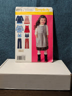 Simplicity 0313 Girls Wardrobe Pattern Sz 3-8 Jumper Vest Top Pants Uncut 2874