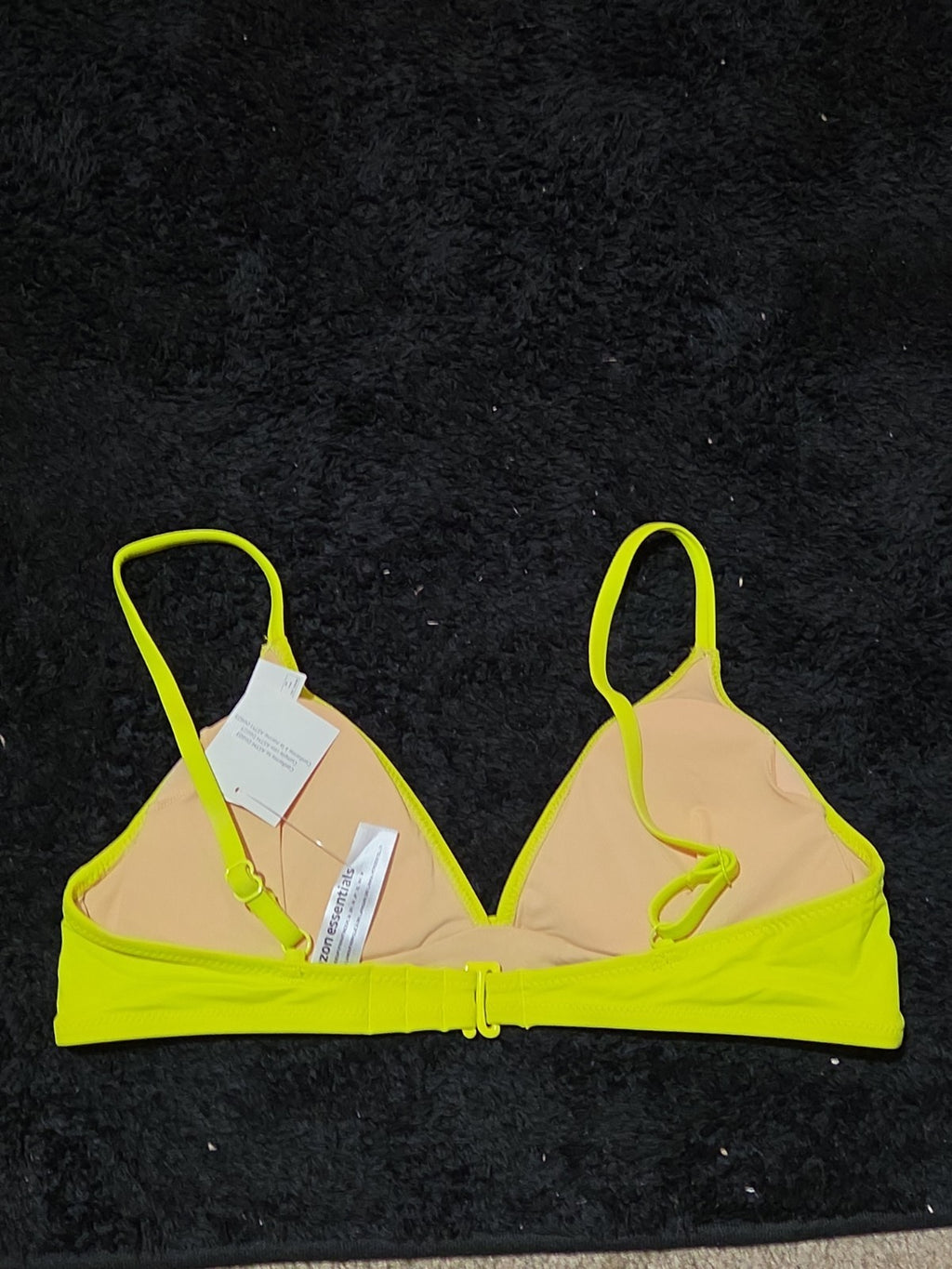 Amazon Essentials Bikini Top M Lime Green UPF 50+ Bralette Swimwear NWT Summer