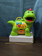 VTech Chomp & Count Dino | Electronic Learning Pull Toy | Tested & Works!