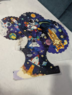 Outer Space 3-Tier Cupcake Stand LED Light Rocket Astronaut Birthday Party Decor