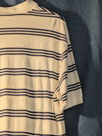 Vintage 90s Polo Ralph Lauren Shirt Men's Large Cream Navy Stripe 