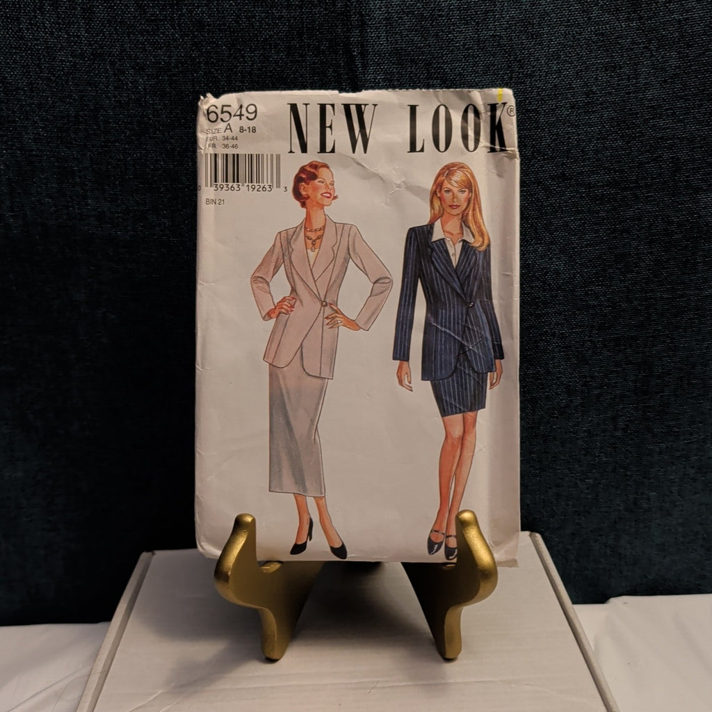 Vintage New Look 6549 & Simplicity 9452 Sewing Pattern Lot - 90s Suit & Wardrobe