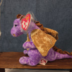Ty Beanie Baby Legend Purple Dragon Plush Gold Wings 2003