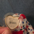 Ty Beanie Baby Red Patriotic Star Bear Plush 2003