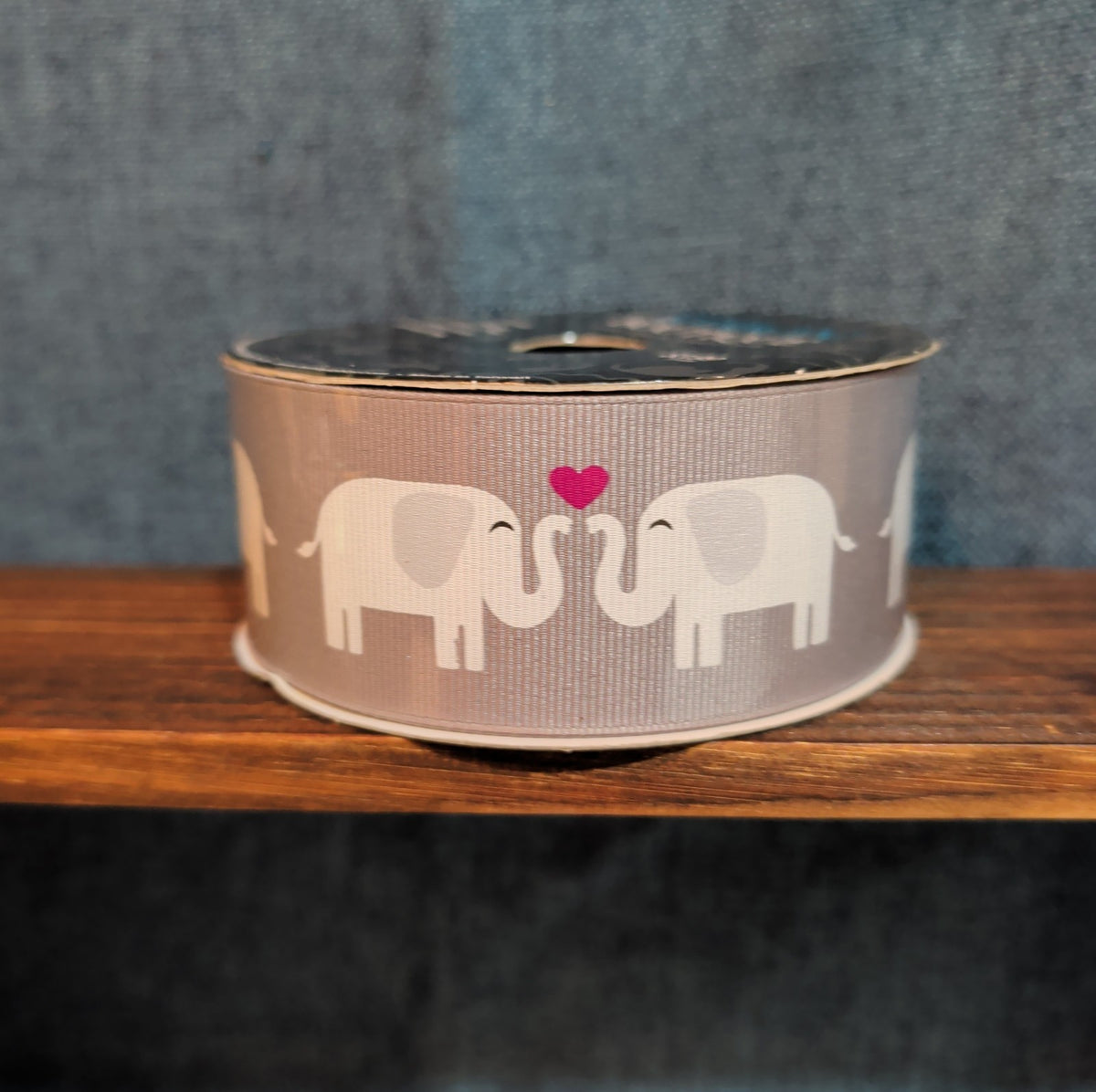Ribbon Boutique Elephant Heart Grosgrain 1.5 in x 3 yd elephant