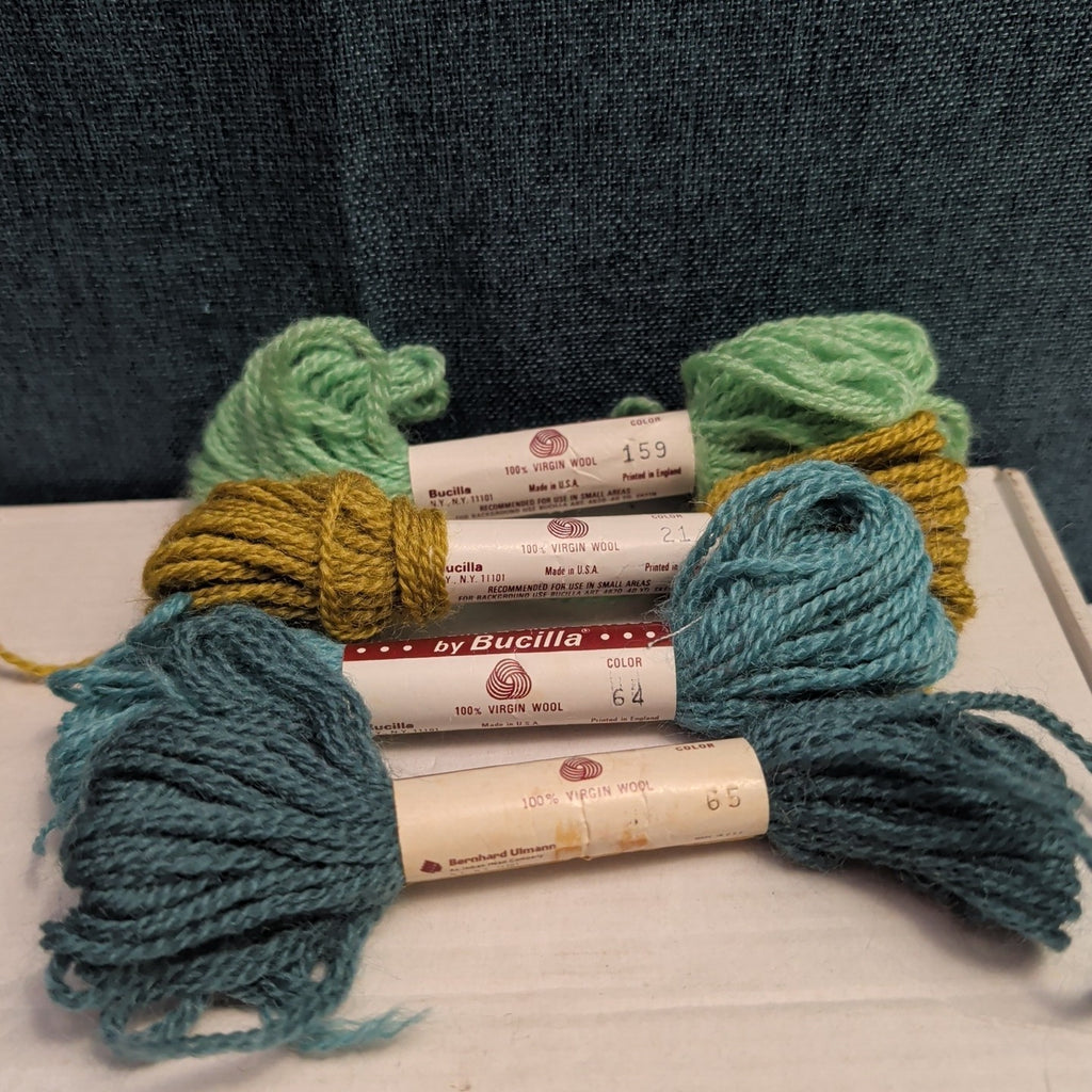Bucilla Persian Wool Yarn 4 Skeins 3-Ply Needlepoint Crewel Misc Colors