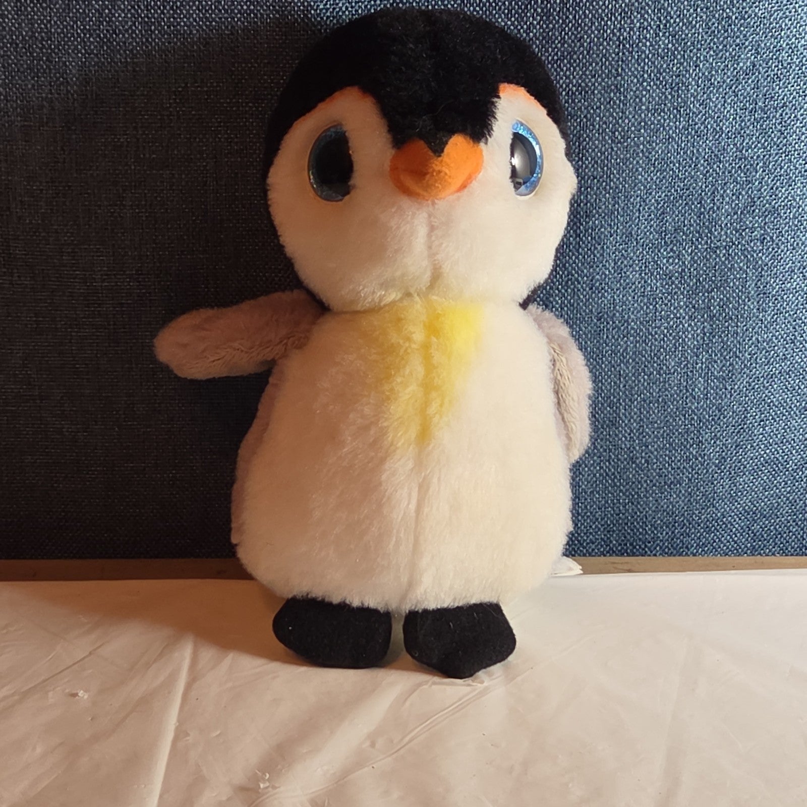 Ty Beanie Boos Pongo Penguin Plush 7" Blue Glitter Eyes 2017- No Tag