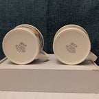 Set of 2 Mikasa Intaglio GARDEN HARVEST Cups | CAC29 8oz Flat Mugs | Vintage 90s