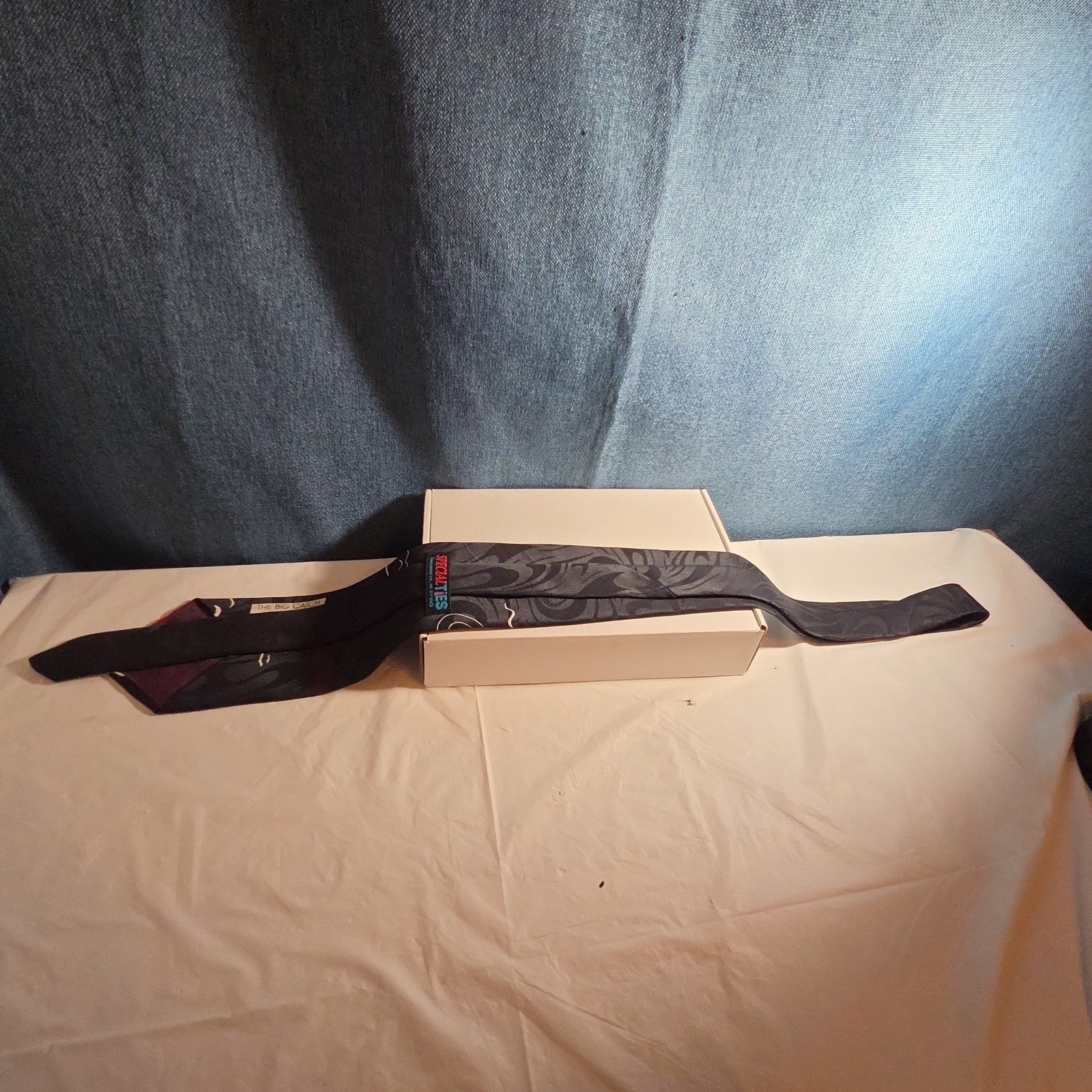 Vintage 90s Hallmark Fishing Tie The Big Catch SpecialTies Men Novelty Polyester