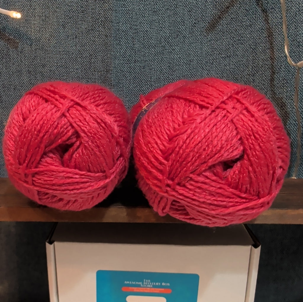 Herrschners Afghan Yarn Lot 2 Skeins 2 Ply  Grapefruit Acrylic 220 Yards Each
