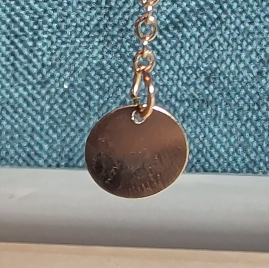 Layered Necklace Gold Tone Medallion Minimalist