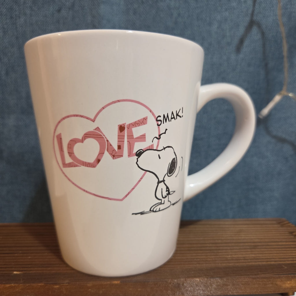 Peanuts Snoopy Love Smak 16oz Ceramic Mug Woodstock Heart Cartoon Valentine