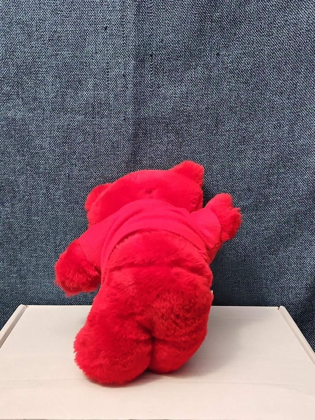 Vintage 1986 Crayola Teddy Bear Plush | Red Crayon Shirt | 7" Stuffed Animal |
