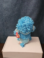 Retired Ty Beanie Boos Mandy Blue Poodle Plush 10" Medium Buddy |  Sparkle Eyes