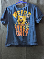Nickelodeon SpongeBob SquarePants Shirt Boys Size 6 Weird Vibes Only Blue Tee