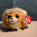 Ty Puffies CAESAR THE LION Beanie Ball 4" Plush | 2022 Mint with Tags MWMT Gold
