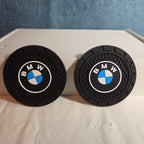 BMW Cup Holder Coasters Silicone Black Blue Auto Accessory