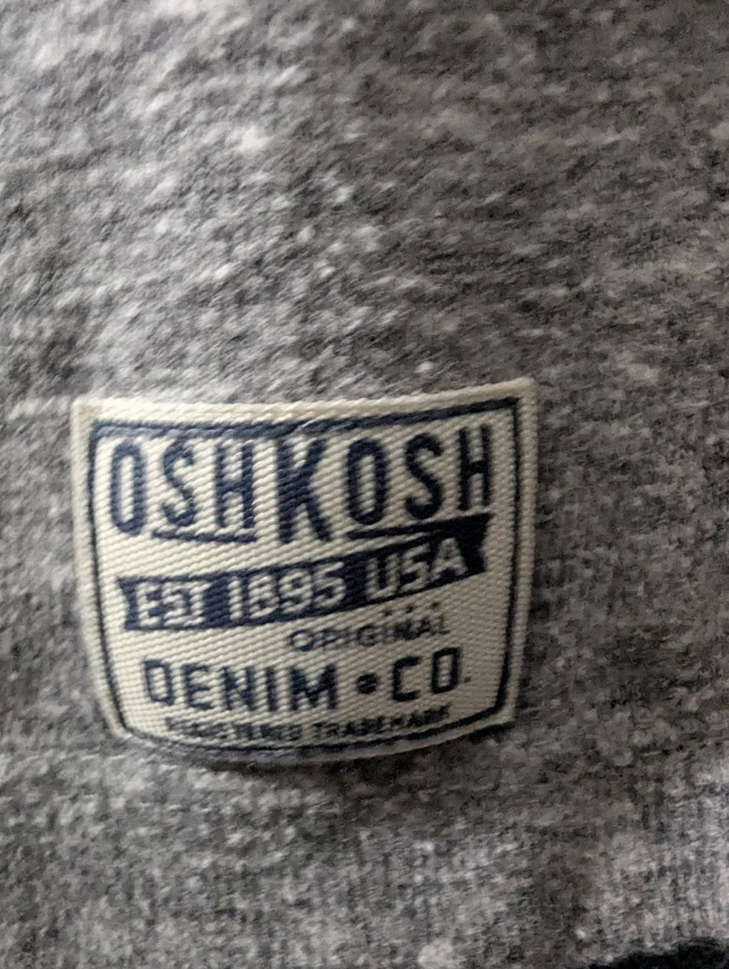 OshKosh B'gosh Boys Shirt Size 7 Henley Raglan Gray Maroon Varsity Stripe