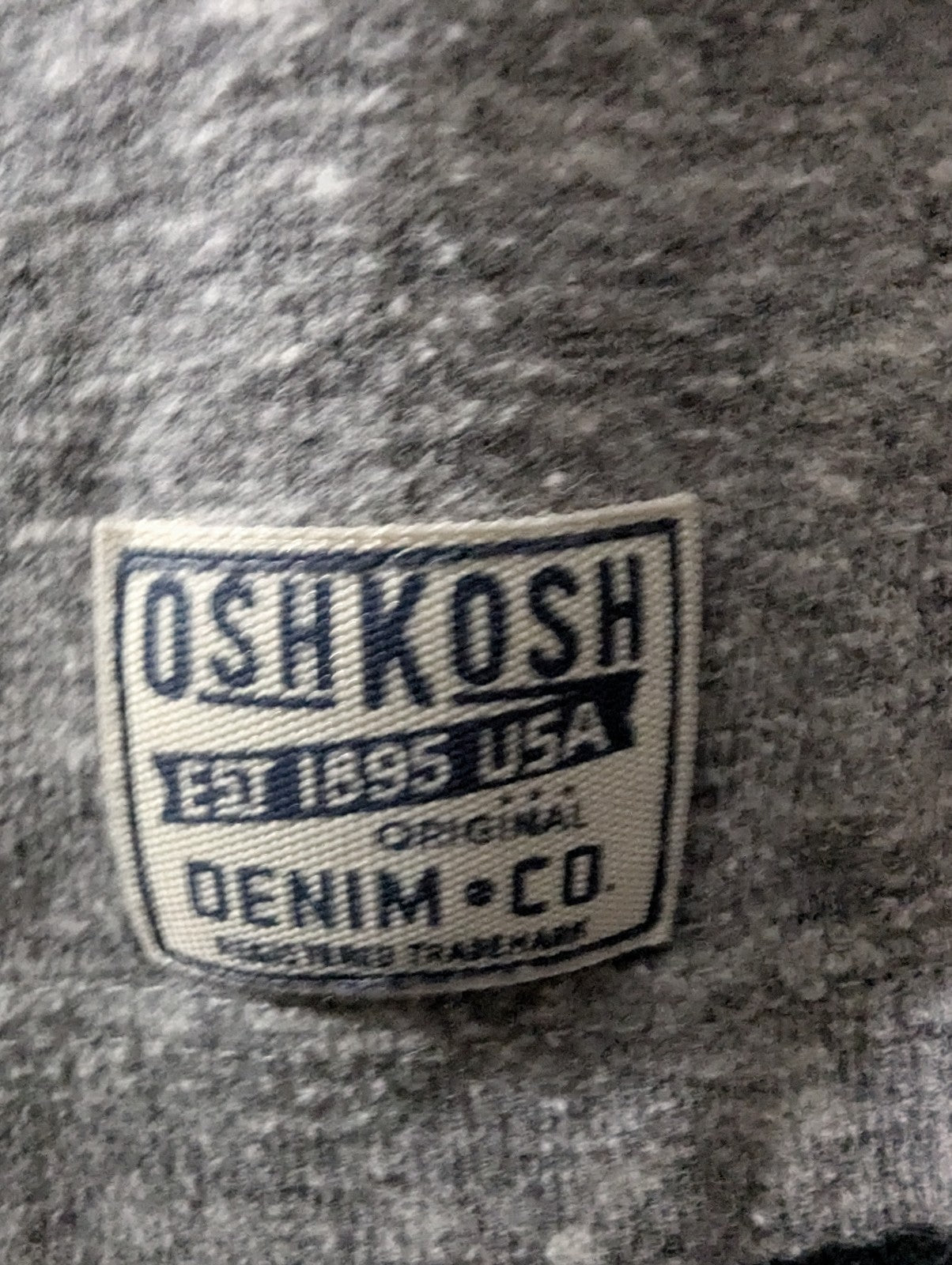 OshKosh B'gosh Boys Shirt Size 7 Henley Raglan Gray Maroon Varsity Stripe