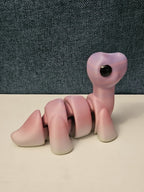 Mini Articulated Brontosaurus Fidget Toy | 3D Printed Dinosaur | Pink Purple