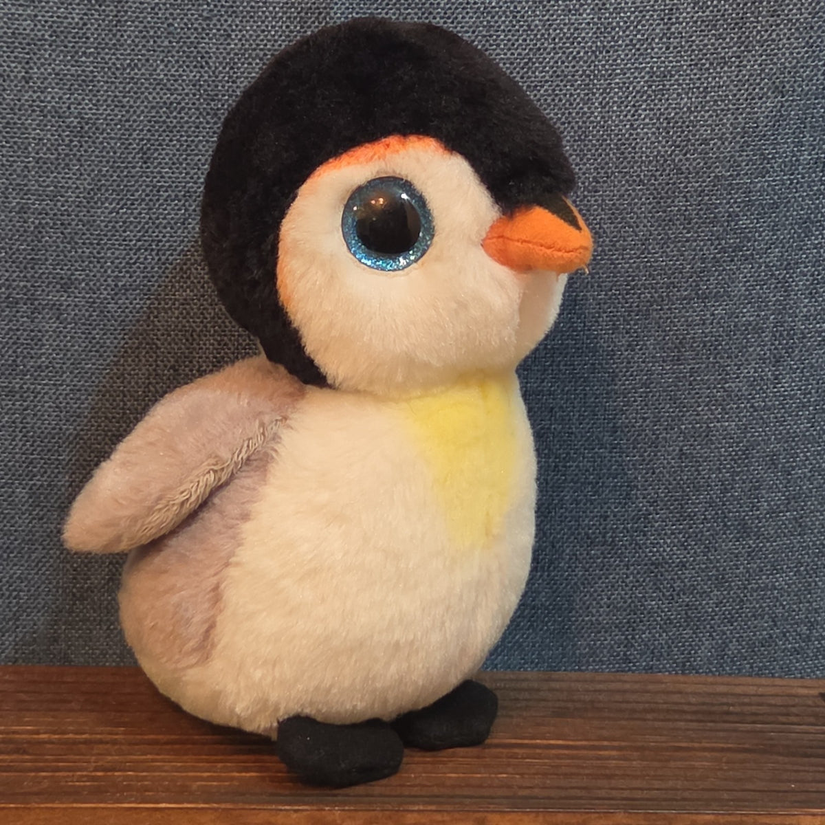 Ty Pongo Penguin Plush Beanie 6" Big Blue Eyes Y2K