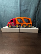 Big Toddler Semi Truck Car Hauler Toy Vehicle Lights & Sounds Transport Trailer