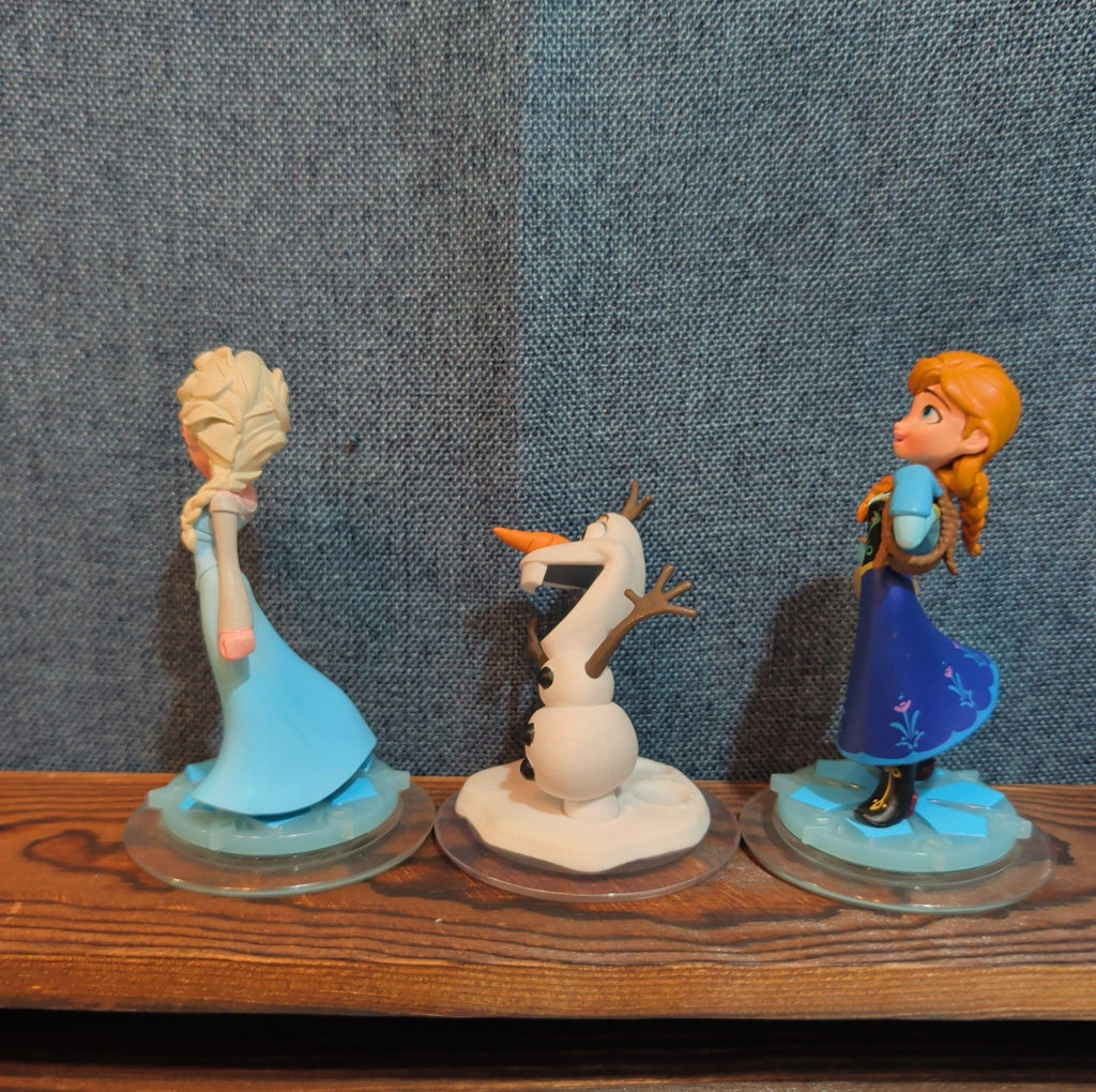 Disney Infinity Frozen 3 Figure Lot Elsa Anna Olaf PVC Loose