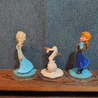 Disney Infinity Frozen 3 Figure Lot Elsa Anna Olaf PVC Loose