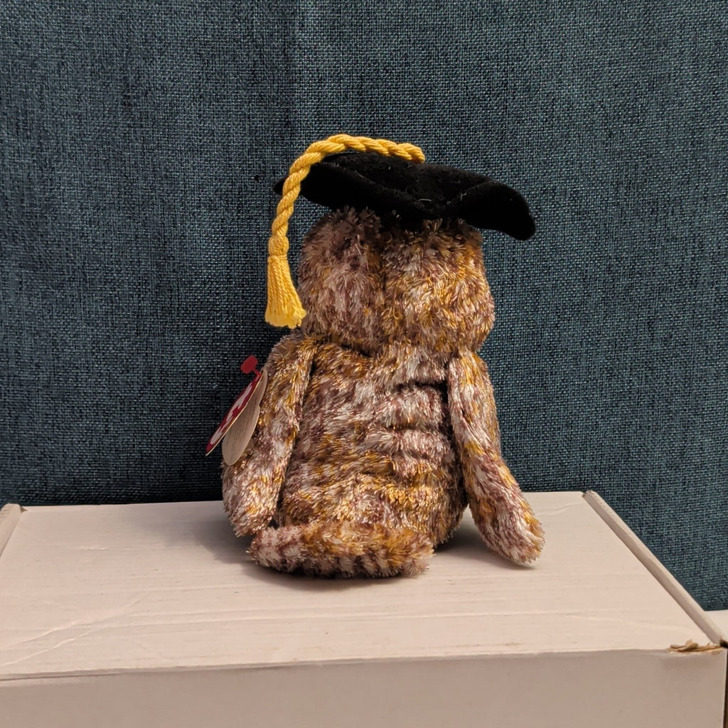 Ty Beanie Baby Smarter Owl Graduation 2002 Retired Mint Plush With Tag