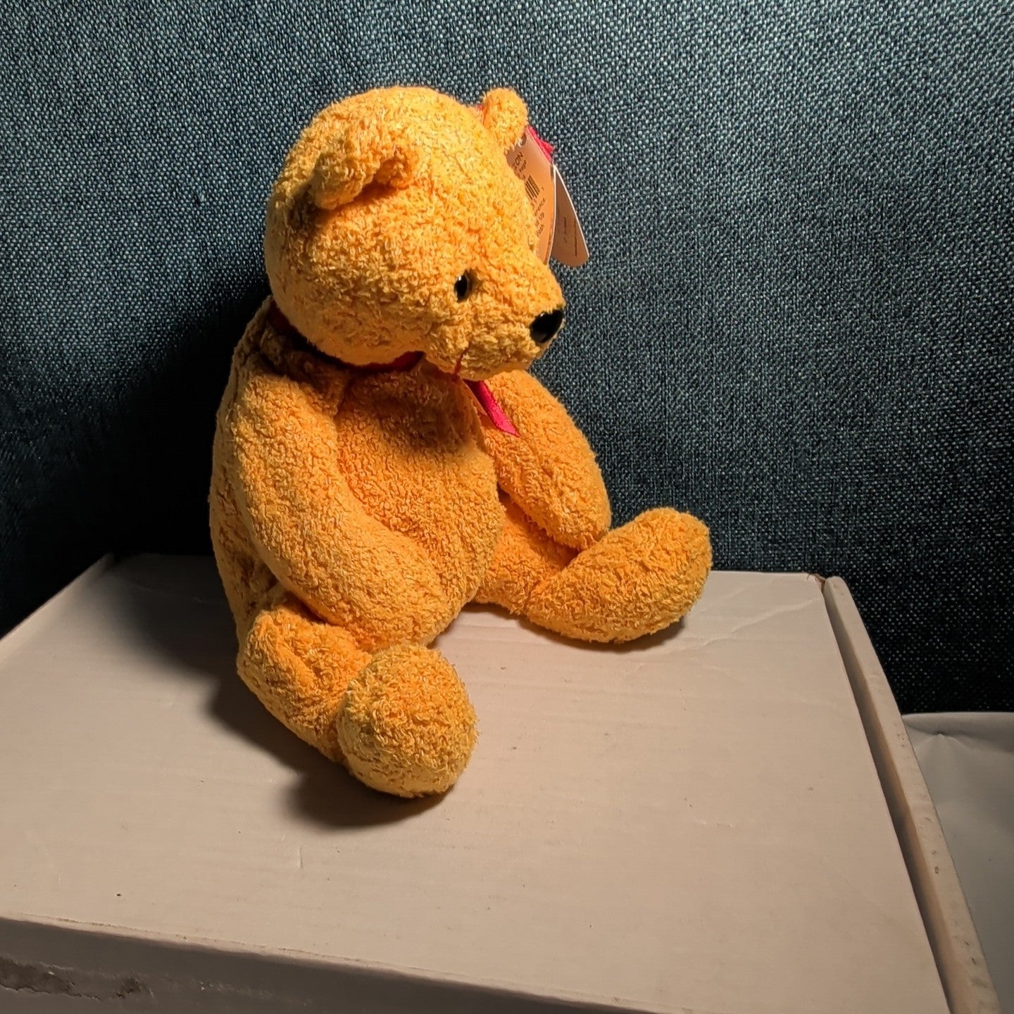 Ty Beanie Baby POOPSIE THE BEAR | 2001 Retired MWMT | Vintage Yellow Teddy Bear