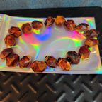 18 Baroque Pre-Drilled Faceted Tortoise Plastic Beads 3oz Craft Lot