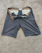 Quiksilver Edition Mens Shorts 34 Gray Micro Check Bermuda Walk Flat Front VTG