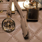 Studio Badgley Mischka Quilted Mini Tote Taupe Vegan Leather NWT