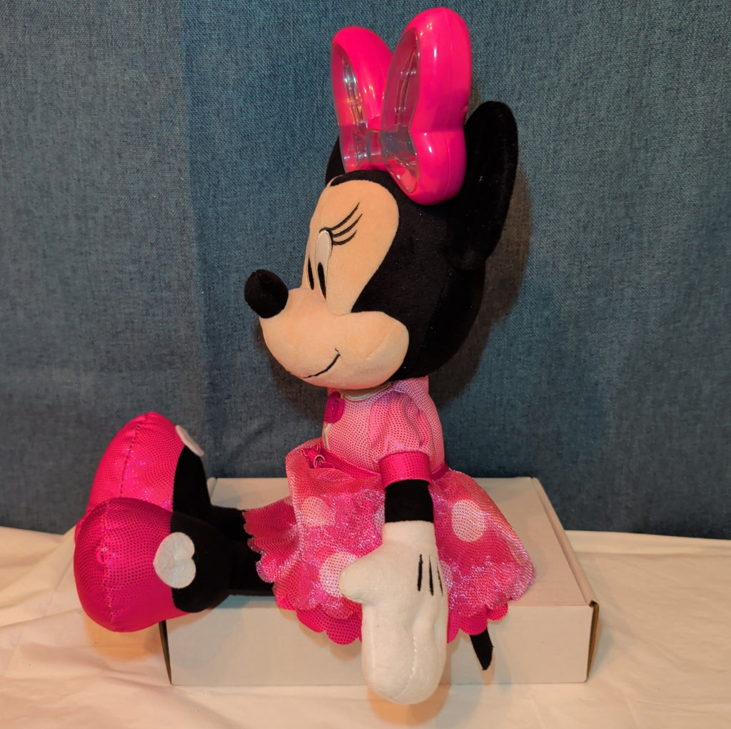 Disney Jr Colorfinity Minnie Mouse Interactive Plush 15" Light Up Talking Toy